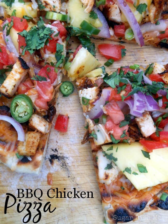 Grilled BBQ Chicken Pizza via Sugar Dish Me