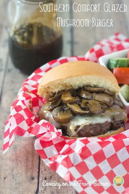 Southern Comfort Glazed Mushroom Burger via Cooking on the Front Burner; Meal Plans Made Simple