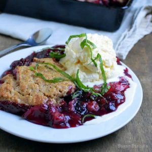 Berry Cobbler with Whole Wheat Almond Crust