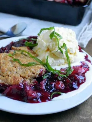 Berry Cobbler with Whole Wheat Almond Crust