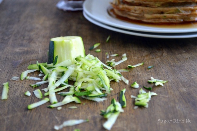 Shredded Zucchini for Zucchini Pancakes