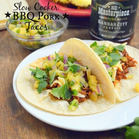 Slow Cooker BBQ Pork Tacos with Pineapple Salsa