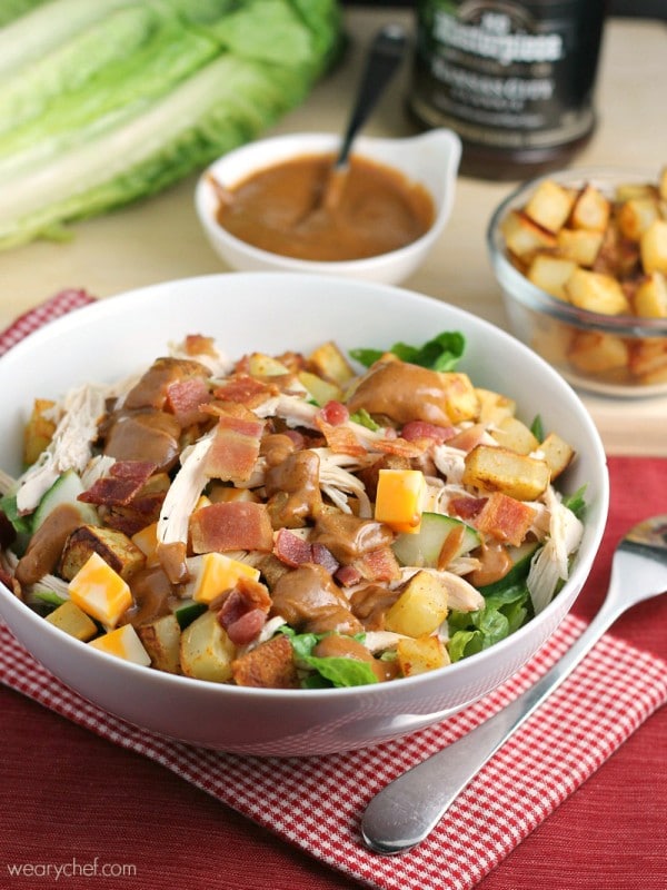 Loaded BBQ Chicken Salad via The Weary Chef; Meal Plans Made Simple