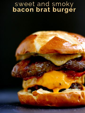 Sweet and Smoky Bacon Brat Burger