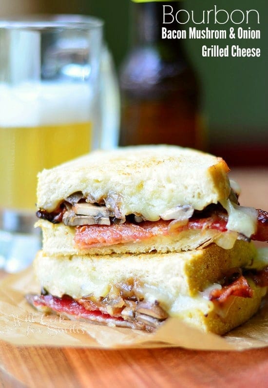 Bourbon Bacon & Mushroom Grilled Cheese via Will Cook for Smiles on Meal Plans Made Simple