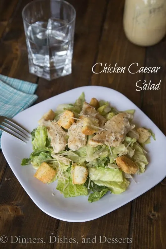 Classic Chicken Caesar Salad via Dinners, Dishes, & Desserts - Meal Plans Made Simple