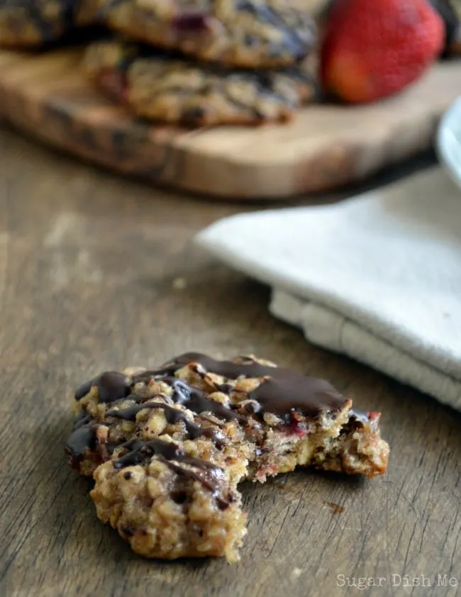 Chocolate Covered Strawberry Oatmeal Cookies