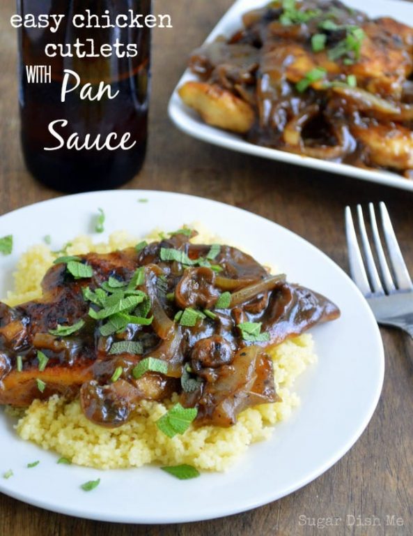 Easy Chicken Cutlets with Pan Sauce Sugar Dish Me