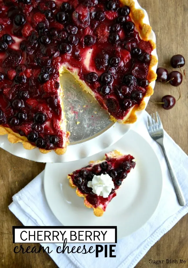 Cherry Berry Cream Cheese Pie