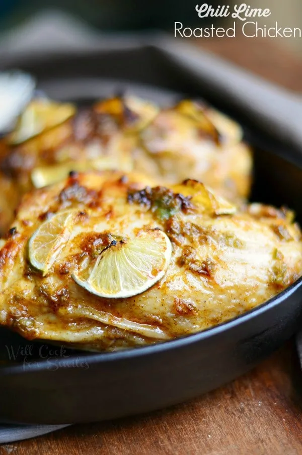 Chili Lime Roasted Chicken via Will Cook for Smiles; Meal Plans Made Simple