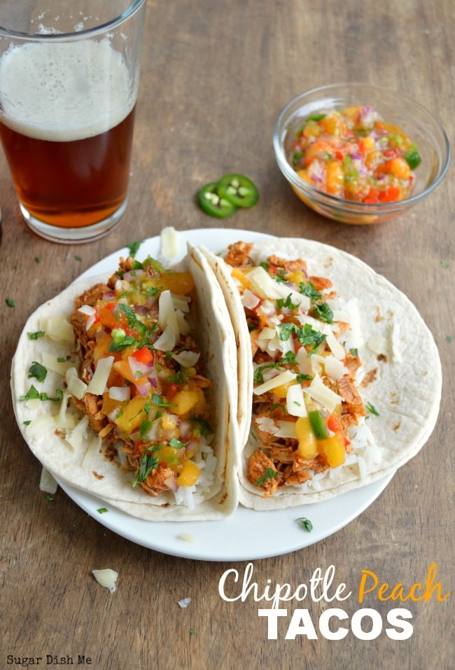 Chipotle Peach Chicken Tacos