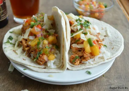 Chipotle Peach Chicken Tacos; 5 Easy Chicken Dinners