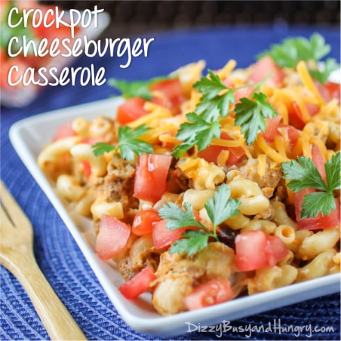 Crock Pot Cheeseburger Casserole