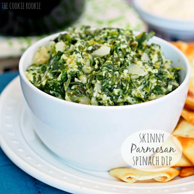 Crock Pot Skinny Parmesan Spinach Dip