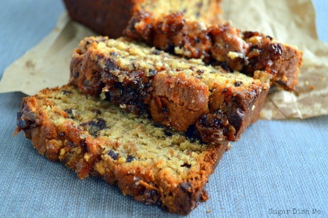 Peanut Butter Chocolate Chip Bacon Banana Bread