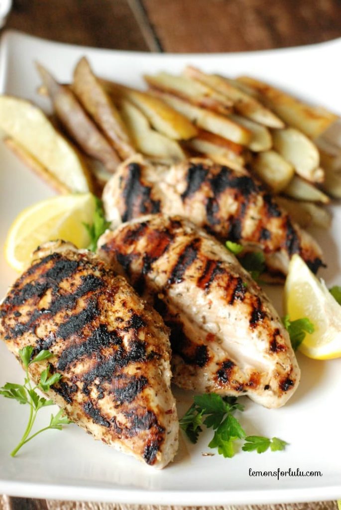 Grilled Chicken with Jamaican Jerk Seasoning via Lemons for Lulu; Meal Plans Made Simple