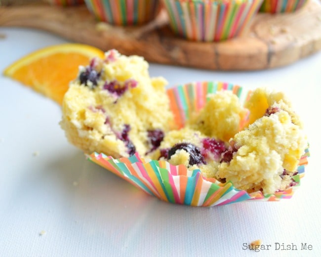 Orange and Brown Butter Blueberry Muffins