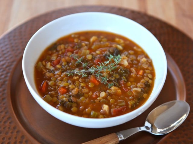 Slow Cooker Lentil Cauliflower Stew