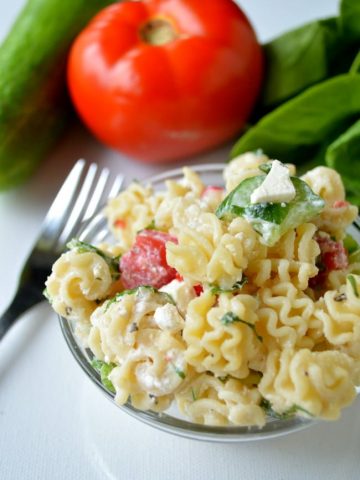 Healthy Greek Pasta Salad