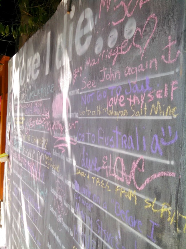 Before I Die Chalk Wall