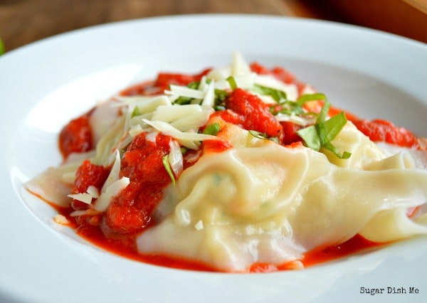 Cheesy Chicken ravioli