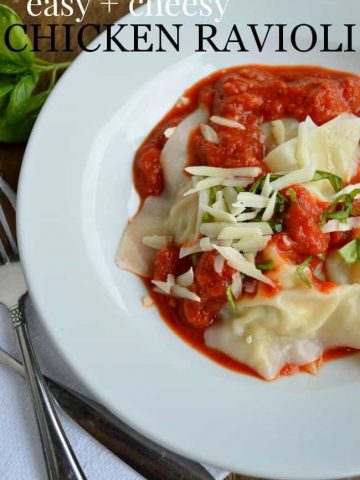 Easy Cheesy Chicken Ravioli