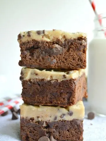 Fudge Brownies with Cookie Dough Frosting