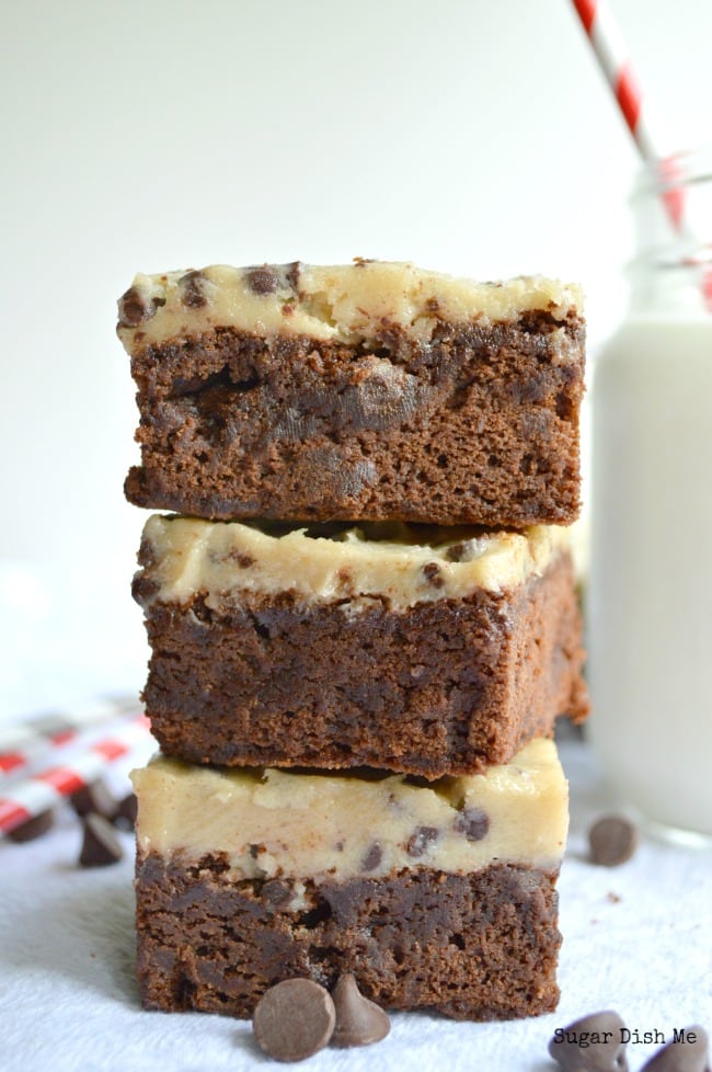 Fudge Brownies with Cookie Dough Frosting