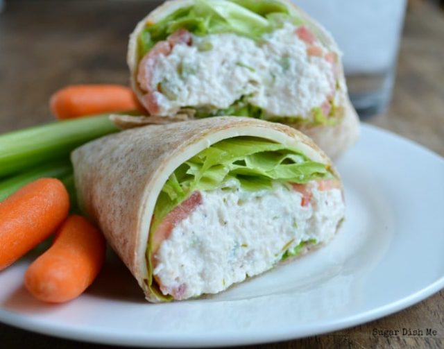Healthy Dill Chicken Salad Wraps Sugar Dish Me