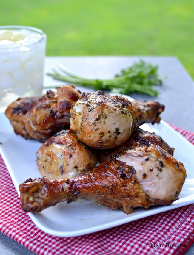 Grilled Chimichurri Chicken Recipe via Sugar Dish Me