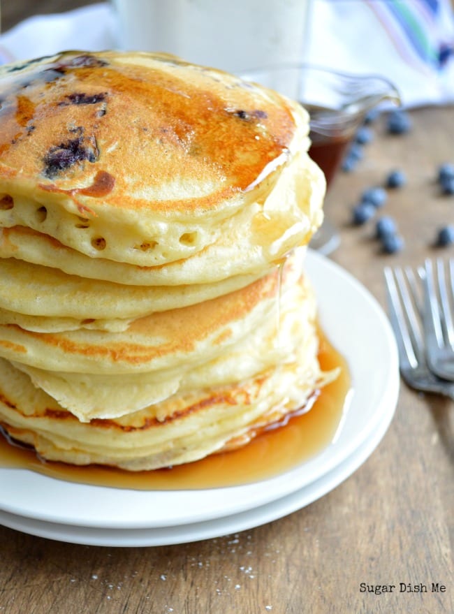 Easy Homemade Pancake Mix - just add milk plus an egg. Breakfast in 7 minutes or less!
