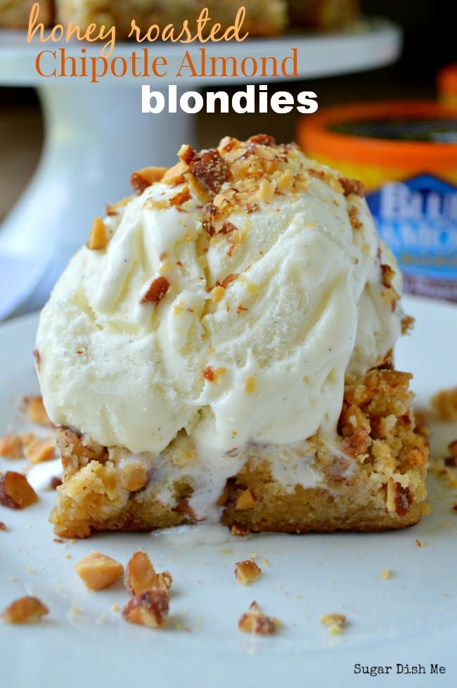 Honey Roasted Chipotle Almond Blondies