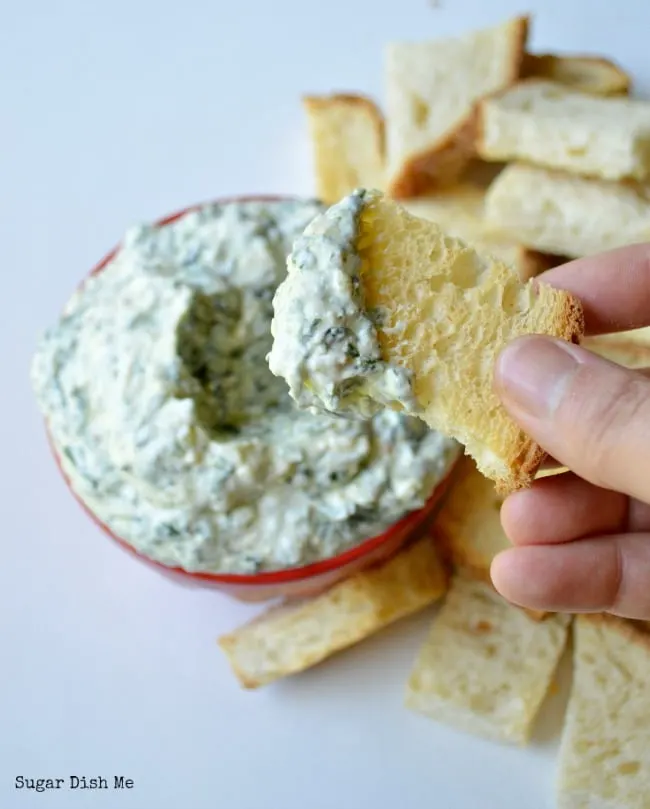 Spinach Dip with Fresh Spinach