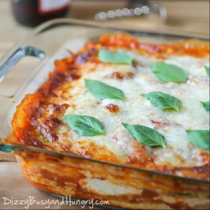 Eggplant Polenta Lasagna via Dizzy, Busy, and Hungry