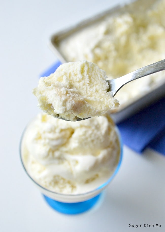 Lemon Pie Churned Ice Cream 