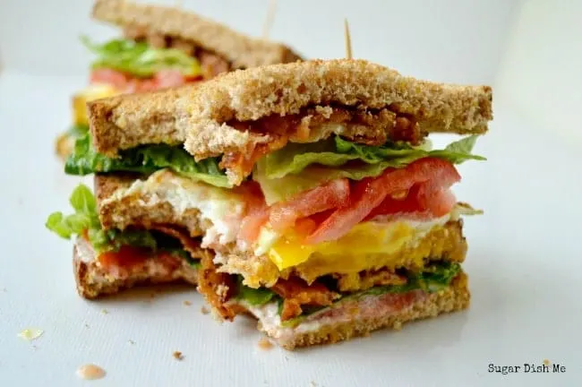Breakfast BLT with Flavored Cream Cheese and Fried Egg