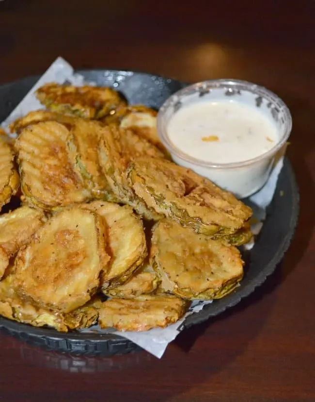 Fried Pickles at Buffalo Wings and Rings