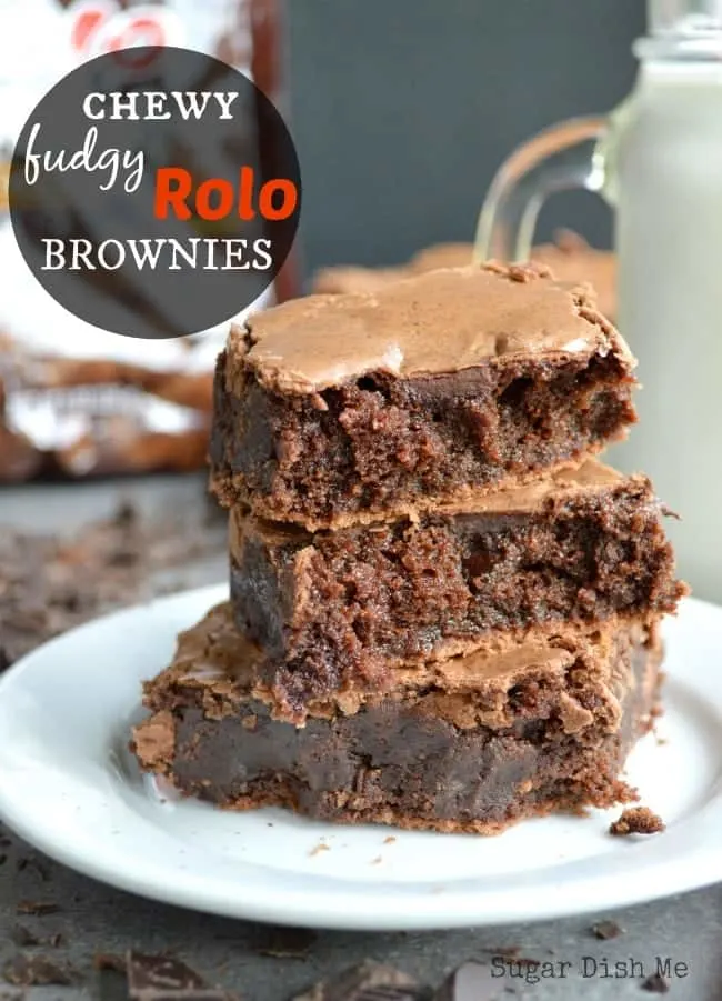 Chewy Fudgy Rolo Brownies