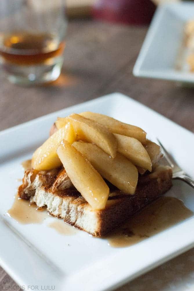Cinnamon Apple Toast with Bourbon Syrup via Lemons for Lulu on Meal Plans Made Simple