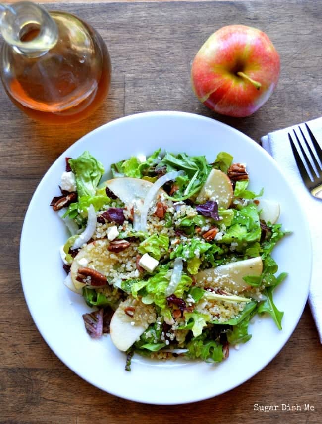 Crisp Apple Pecan Salad with Apple Cider Vinaigrette