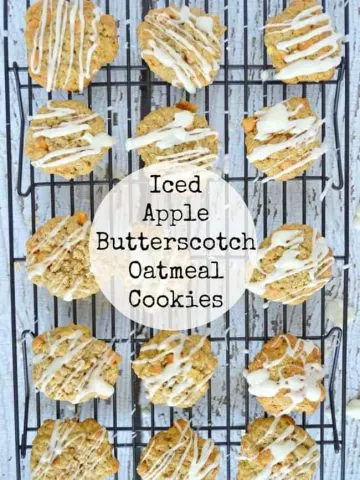 Iced Apple Butterscotch Oatmeal Cookies