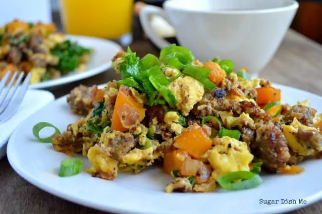 Breakfast Scramble Recipe with sausage and Butternut Squash