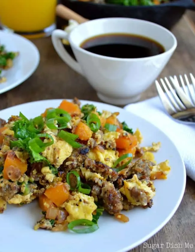 Sausage and Squash Breakfast Scramble