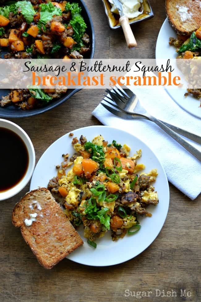 Sausage and Butternut Squash Breakfast Scramble