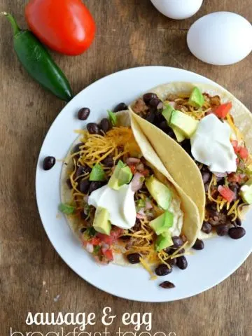 Sausage and Egg Breakfast Tacos