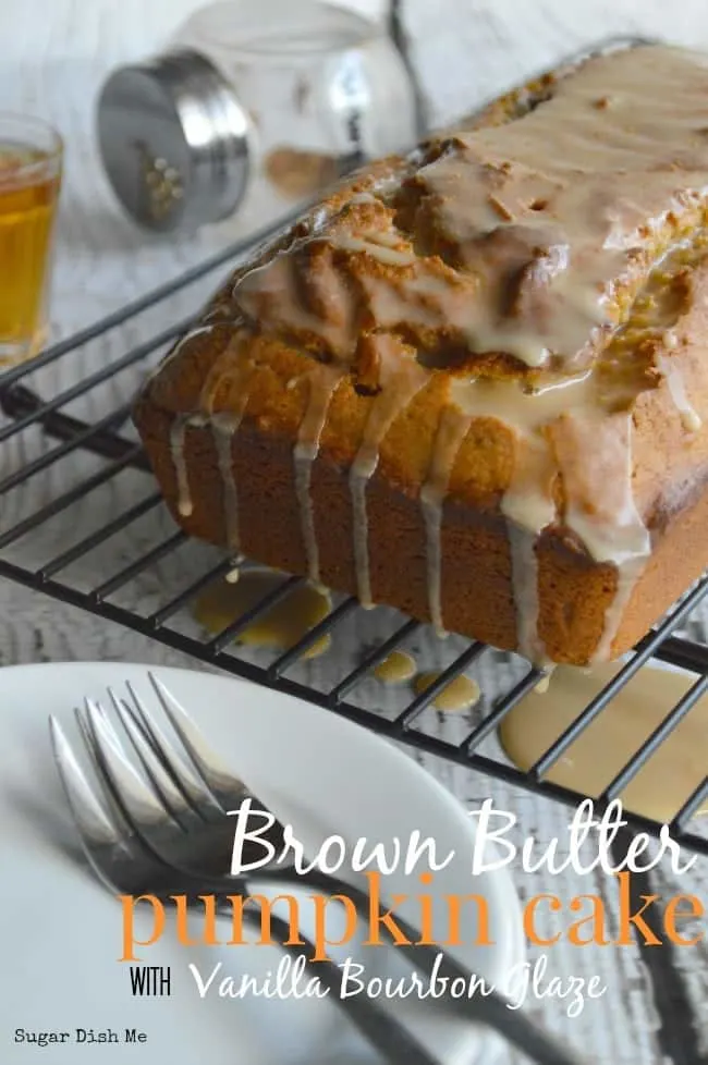 Brown Butter Pumpkin Cake with Vanilla Bourbon Glaze