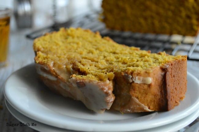 Pumpkin Cake with Vanilla Bourbon Glaze