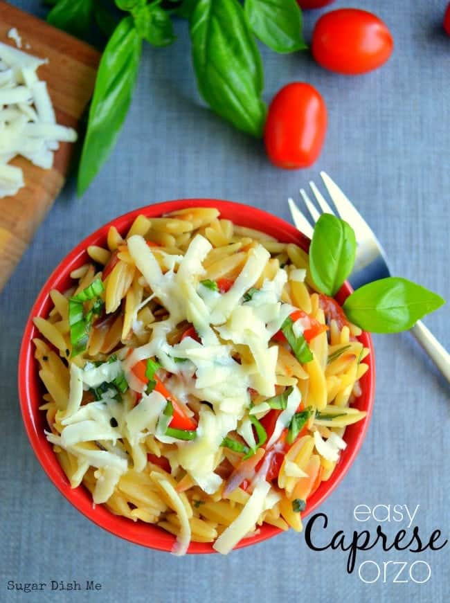 Easy Caprese Orzo