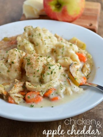 Chicken and Apple Cheddar Dumplings