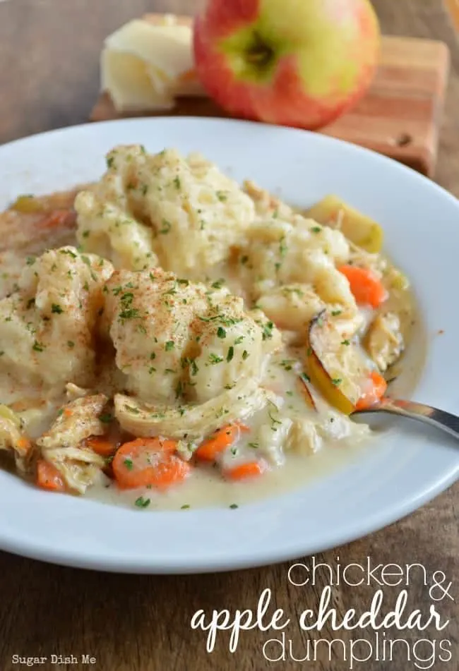 Chicken and Apple Cheddar Dumplings